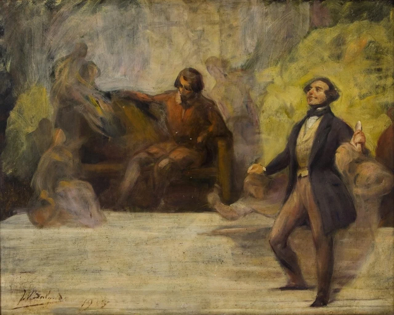 Veloso Salgado - Studio per il sipario originale dell'arco scenico del Politeama, presentato per la prima volta il 6 dicembre 1913 1